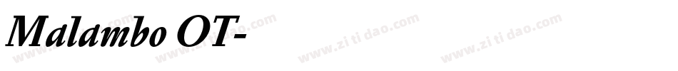 Malambo OT字体转换